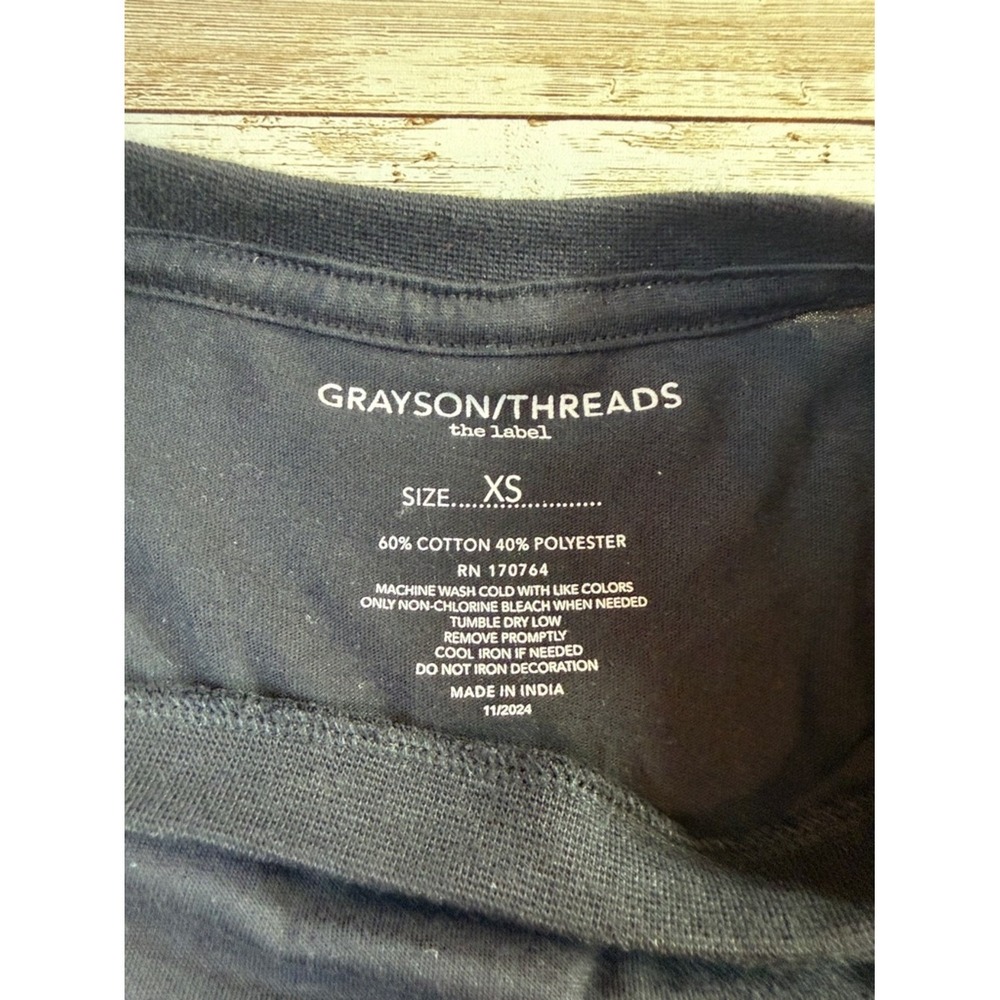 Grayson Threads Womens Graphic‎ T-Shirt Black XS NEW - Picture 2 of 6